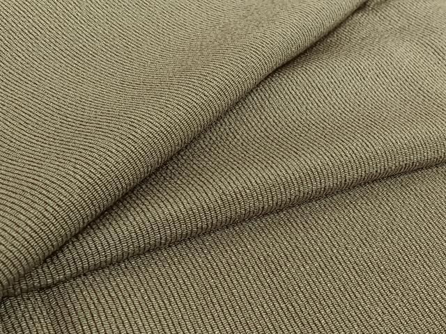 平和屋着物▽江戸小紋　単衣　万筋　浅黄色×枯茶色　ロング丈　正絹　逸品　AABI5050jh