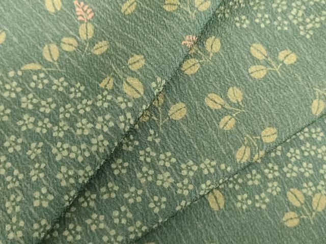 平和屋着物▽小紋　単衣　両面染　草花文　洗える着物　DABF3140op 18,460円