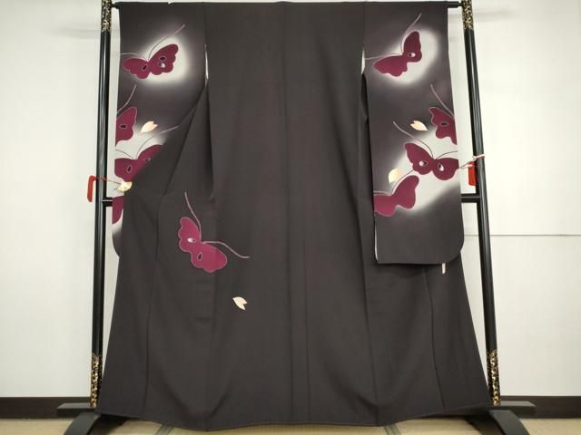 辻村寿三郎　ジュサブロー　振袖 平和屋着物○世界的人形師 辻村寿三郎 ジュサブロー 振袖 花蝶文 暈し
