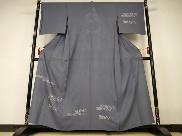 平和屋着物＊夏物　訪問着　絽　花松文　金銀彩　正絹　逸品　AABI4791jd