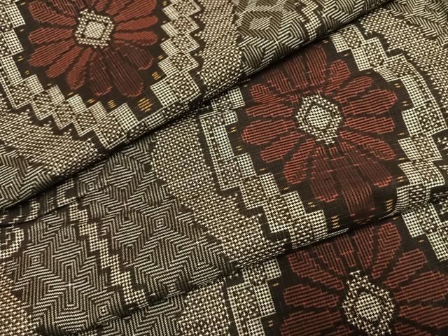 平和屋着物●本場大島紬　龍郷絣　正絹　逸品　AABI1415fy