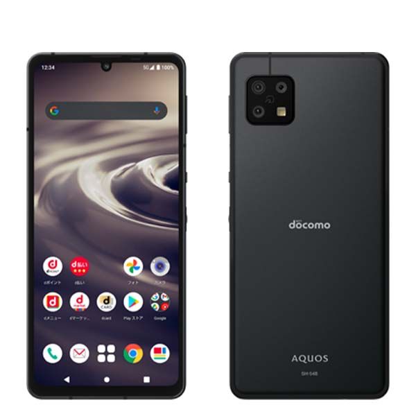 【中古】 SH-54B AQUOS sense6 ブラック SIMフリー 本体 ドコモ スマホ シャープ【送料無料】 sh54bbk7mtm