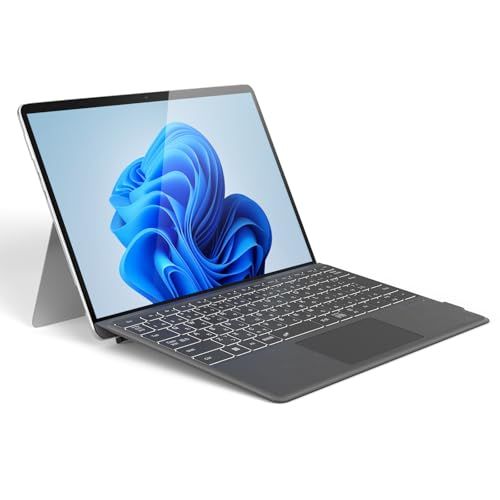 Omikamo サーフェスプロ キーボード ワイヤレス Surface Pro 8/9/10/X/11対応 JIS標準日本語配列 Surface キーボードBluetooth 5.3 トラックパッド ペン2収納可能 Typ-C充電式 カバー兼 f7888559