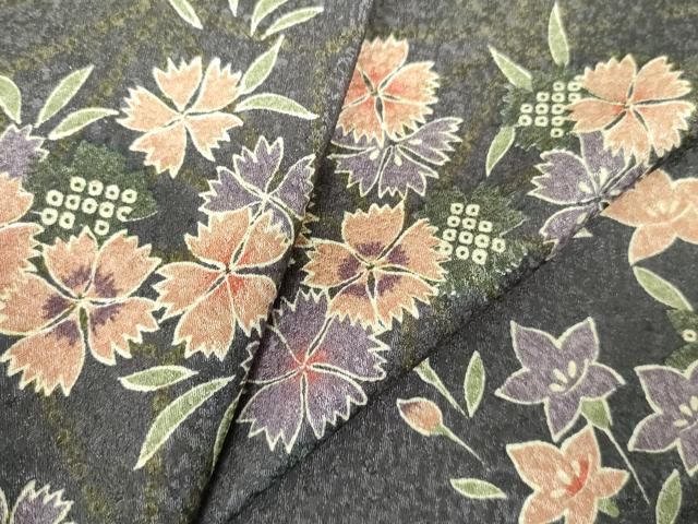 平和屋着物▽小紋 単衣 舞花 洗える着物 DABF3123op