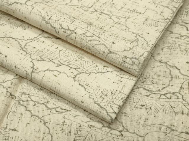 平和屋着物●上質な小紋　紬地　松　正絹　逸品　CABD9429gh