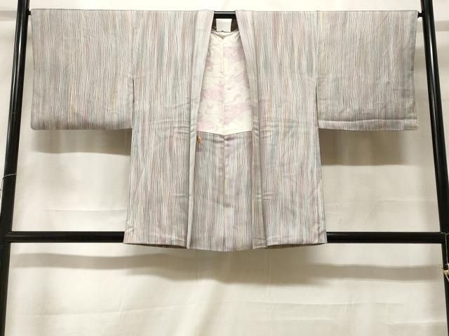 平和屋着物＃羽織　よろけ縞　正絹　逸品　CABF3982ev