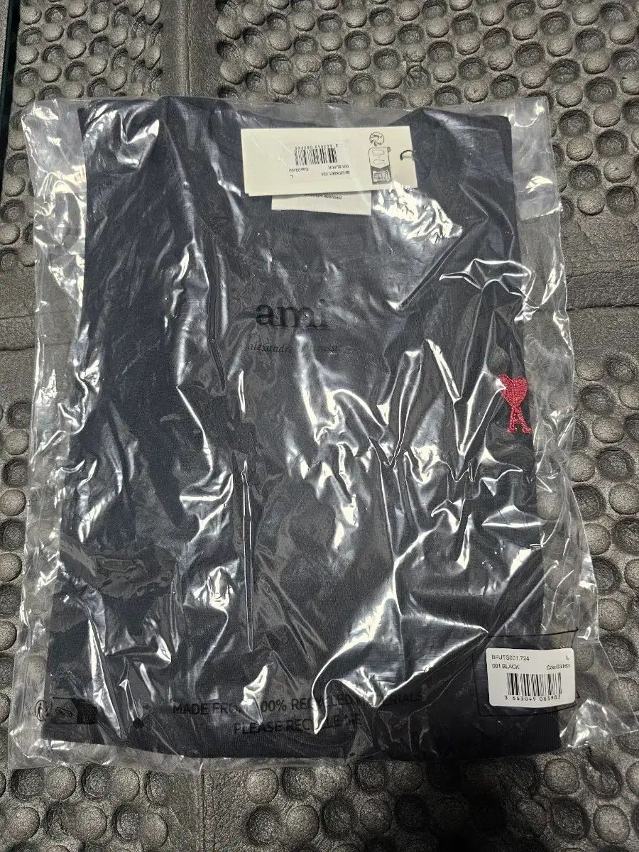 アミ スモール ハート ブラック 半袖 Tシャツ L