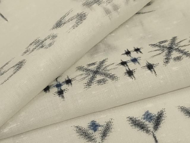 平和屋着物＊夏物　小紋　紗　絣文　洗える着物　AABI0619jd