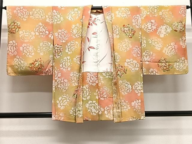 平和屋着物#羽織 ろうけつ染 牡丹 正絹 逸品 未使用 CABE5062ua