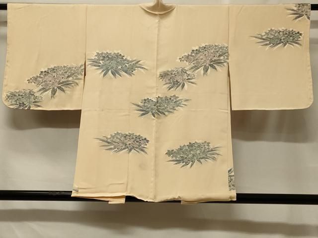 平和屋着物＃羽織　寿光織　草花文　銀糸　正絹　逸品　未使用　CABF1598in