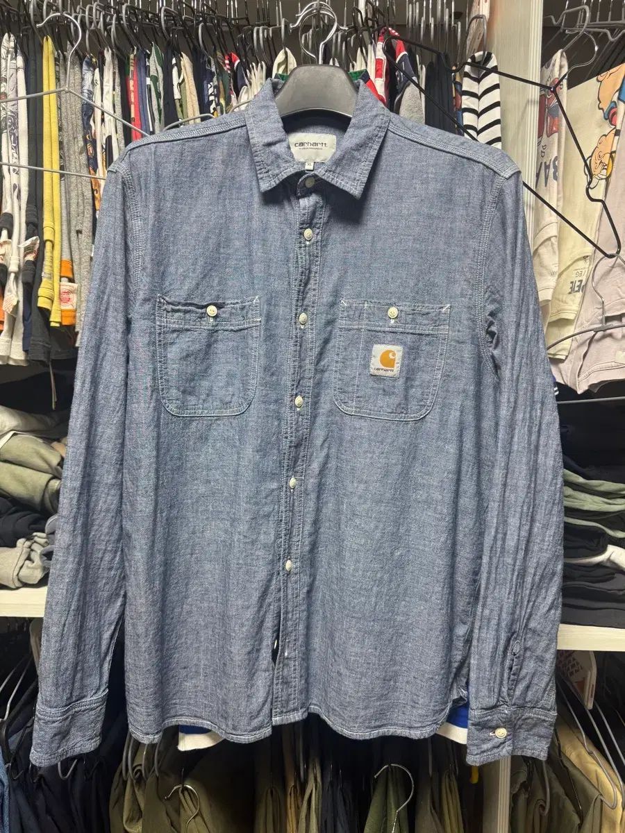 Carhartt カーハート シャンブレー ワークシャツ XL 105 韓国国内店舗 正規品