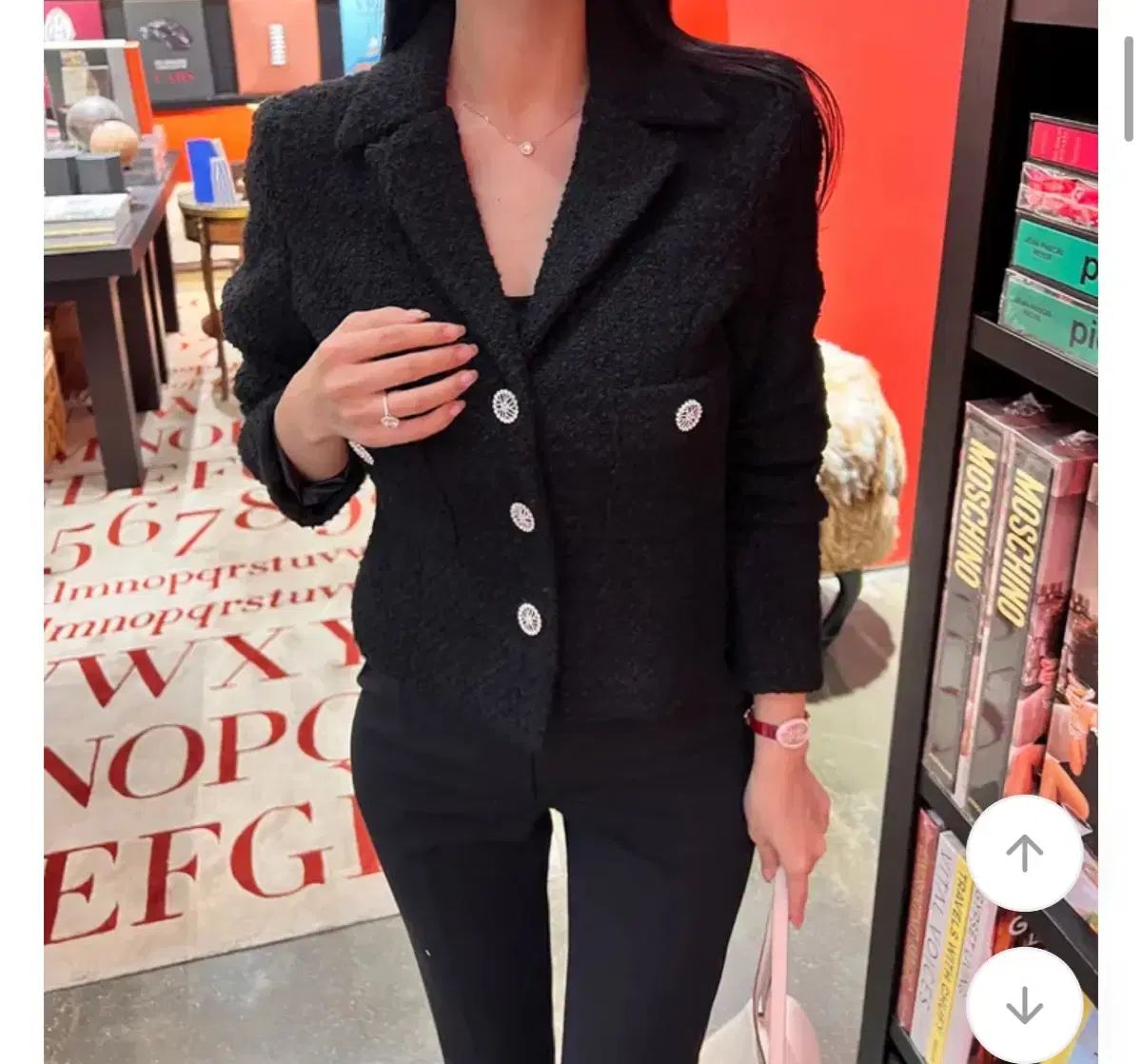 THE MANON VALENTINO RUDY ヴァレンティノ ルディー ウール ツイードジャケット ブラック (新品)