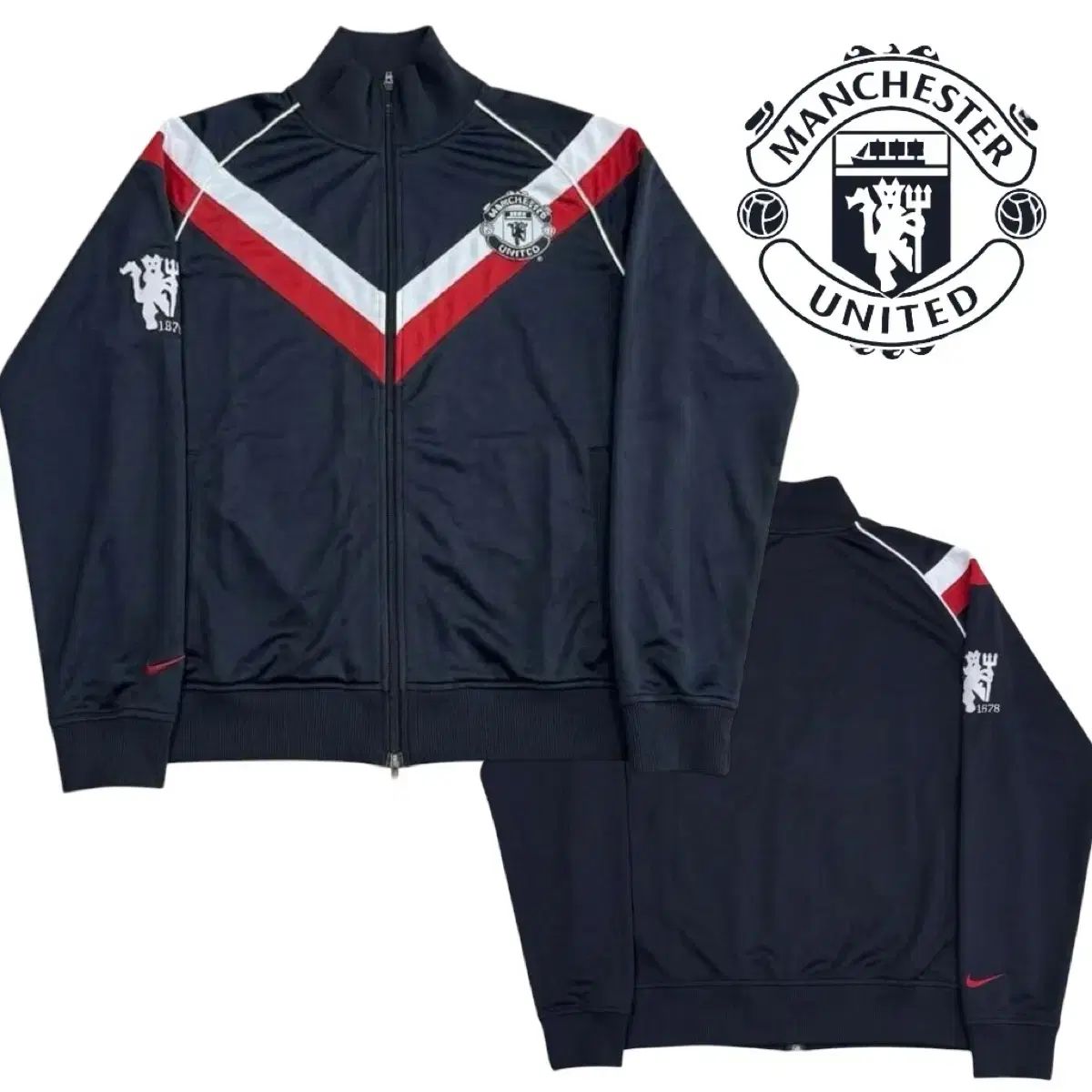 NIKE XL 06/07 MANCHESTER UNITED FC(マンチェスター・ユナイテッドFC) バイカラー ブラック トラックジャージ ジャージ