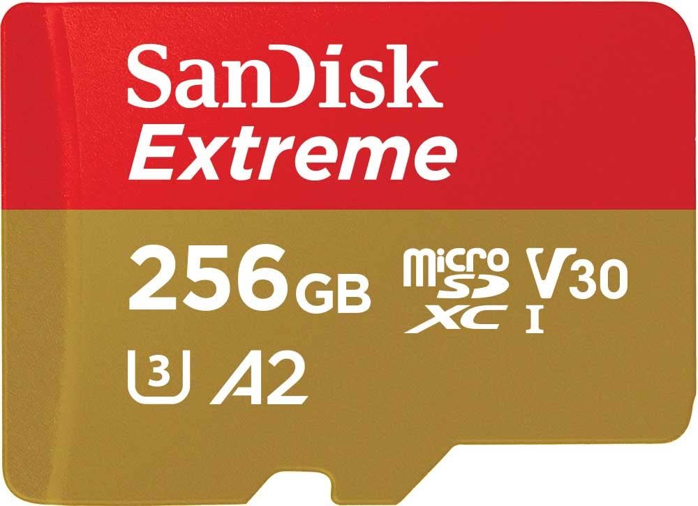 【 サンディスク 正規品 】 SanDisk microSD カード 256GB UHS-I U3 V30 書込最大130MB/s Full HD & 4K アクションカメラ Extreme SDSQXAV-256G-GH3MA 簡易 [単品] [256GB]