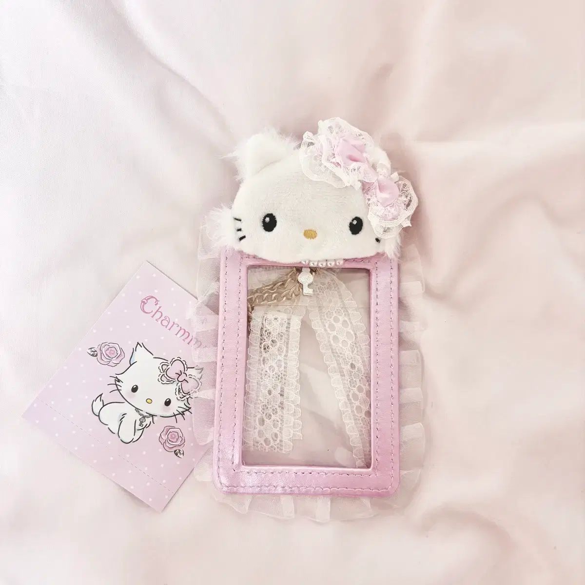 未使用品) Sanrio サンリオ 平成 チャーミーキティ KPOP アイドル リボン トレカ ホルダー ぬいぐるみ