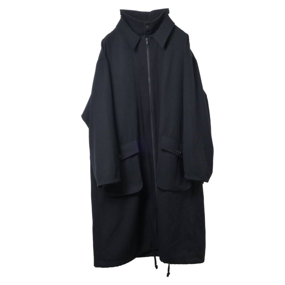 Yohji Yamamoto HX-C26-103 フロントリブ アーミーギャバジン コート