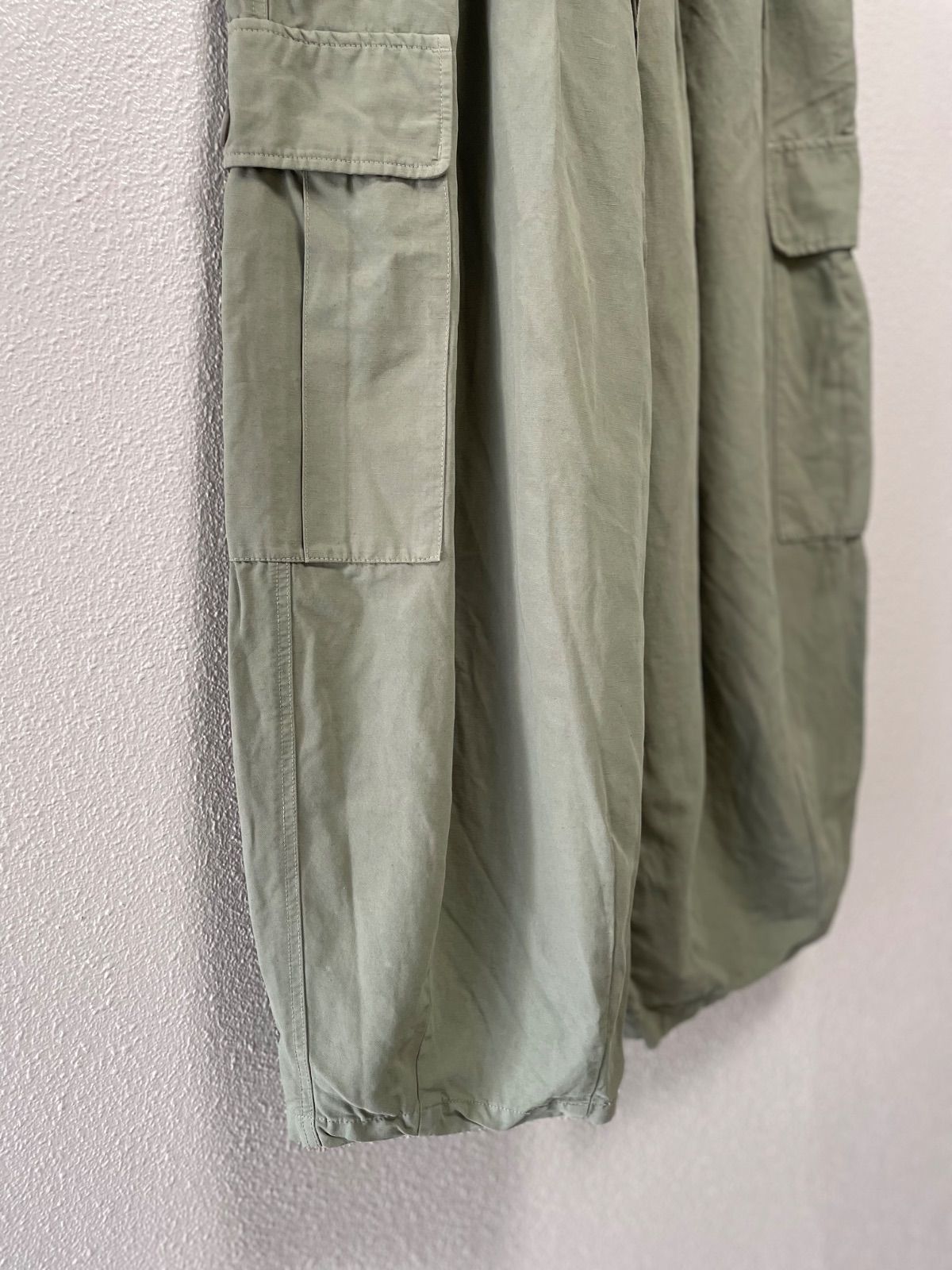2023SS / 人気完売品 nest Robe コットンリネン石目コクーンカーゴ