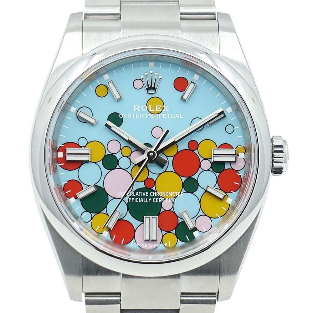 【名東】ロレックス ROLEX 腕時計 オイスターパーペチュアル36 セレブレーション 126000 ターコイズ SS 自動巻 男性 保証書 箱 仕上げ済