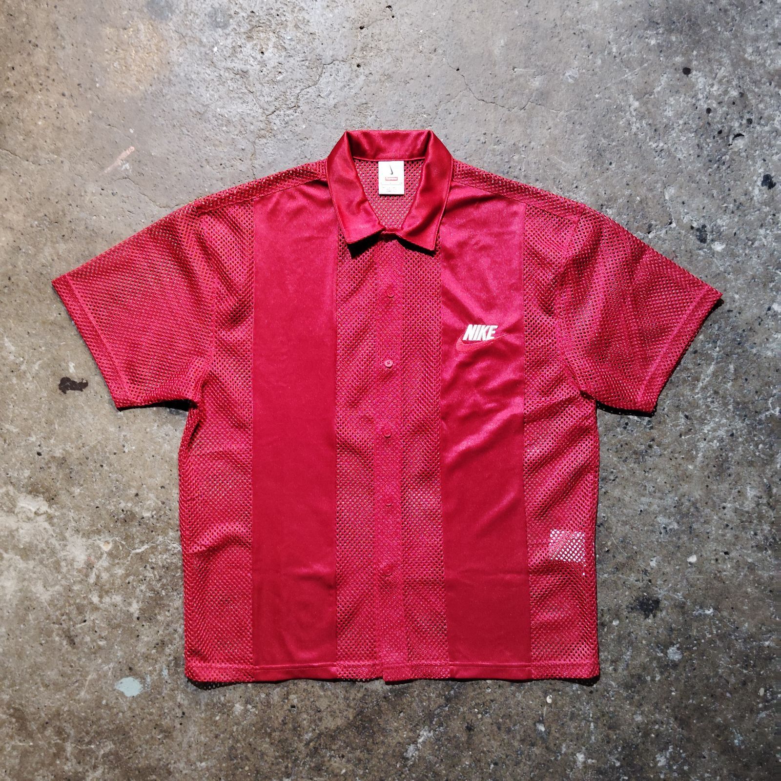 Supreme × NIKE 24ss Mesh S/S Shirt Red S シュプリーム ナイキ