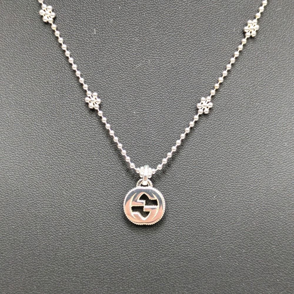 Dz812401 グッチ ネックレス インターロッキング　 479221 J8400 8106 レディース GUCCI 中古美品