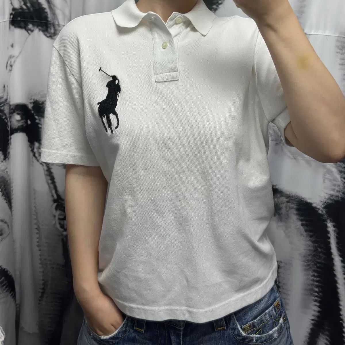 POLO RALPH LAUREN ビックポニー 白 半袖 カラーTシャツ