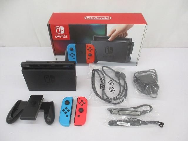 中古品 ゲーム Nintendo switch ニンテンドースイッチ 本体 HAC-001 ネオンブルー ネオンレッド 動作品 箱 周辺機器付き