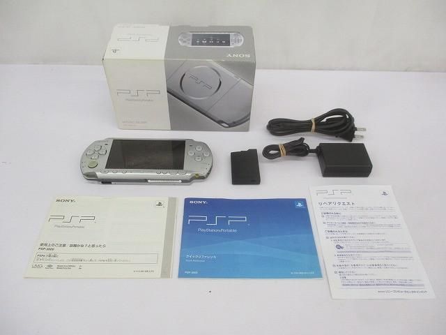 中古品 ゲーム PSP 本体 PSP3000 ミスティックシルバー 通電のみ確認済み 箱付き