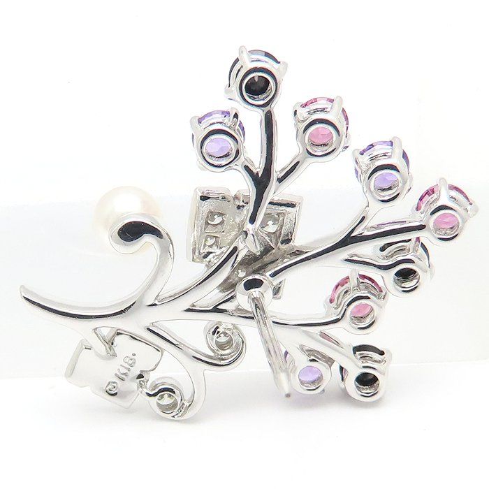 MIKIMOTO ミキモト ピンブローチ マルチストーン ダイヤモンド ベビー
