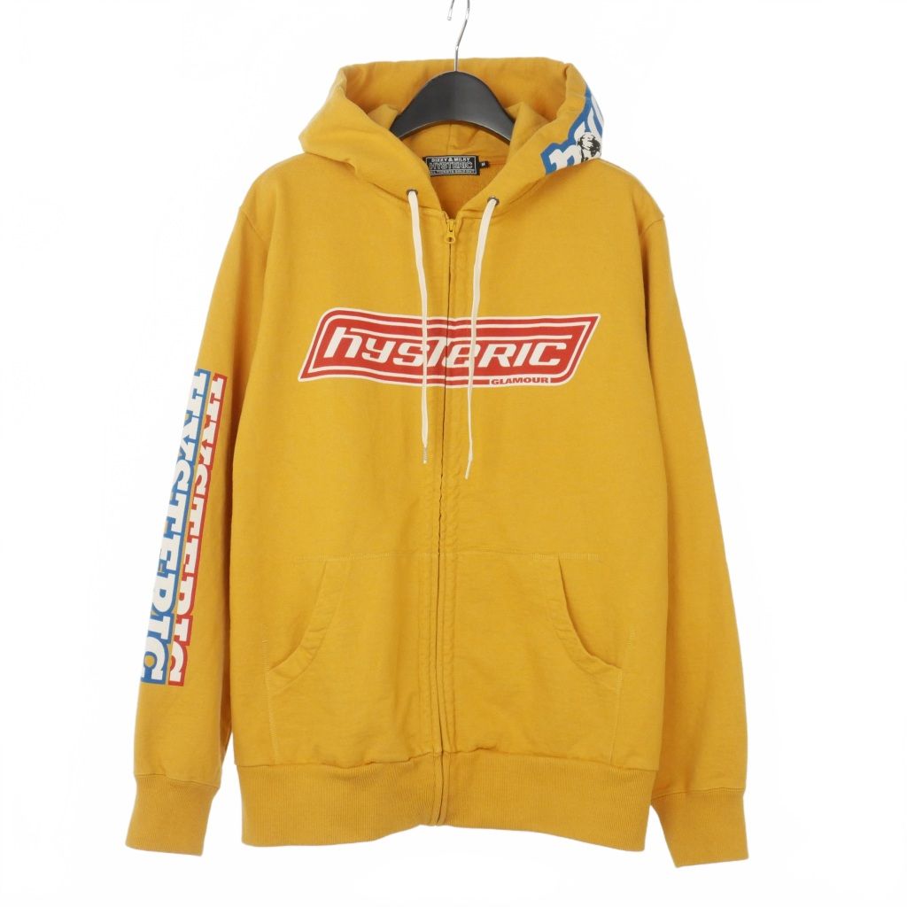 HYSTERIC GLAMOUR MAGIC イエロー ジップパーカー Sサイズ ヒステリックグラマー HYSTERIC GLAMOUR ジップパーカー フーディ 長袖