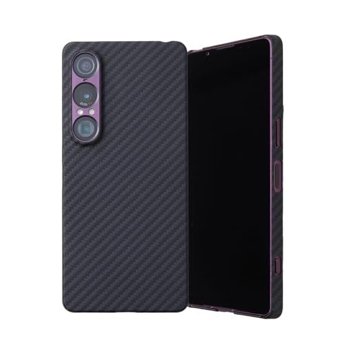 Deff ディーフ Xperia 1VII用 アラミド繊維 薄型 耐衝撃 超軽量 カーボン風(調) ケース (1VII用 BK 6.5inch)p 186d2821
