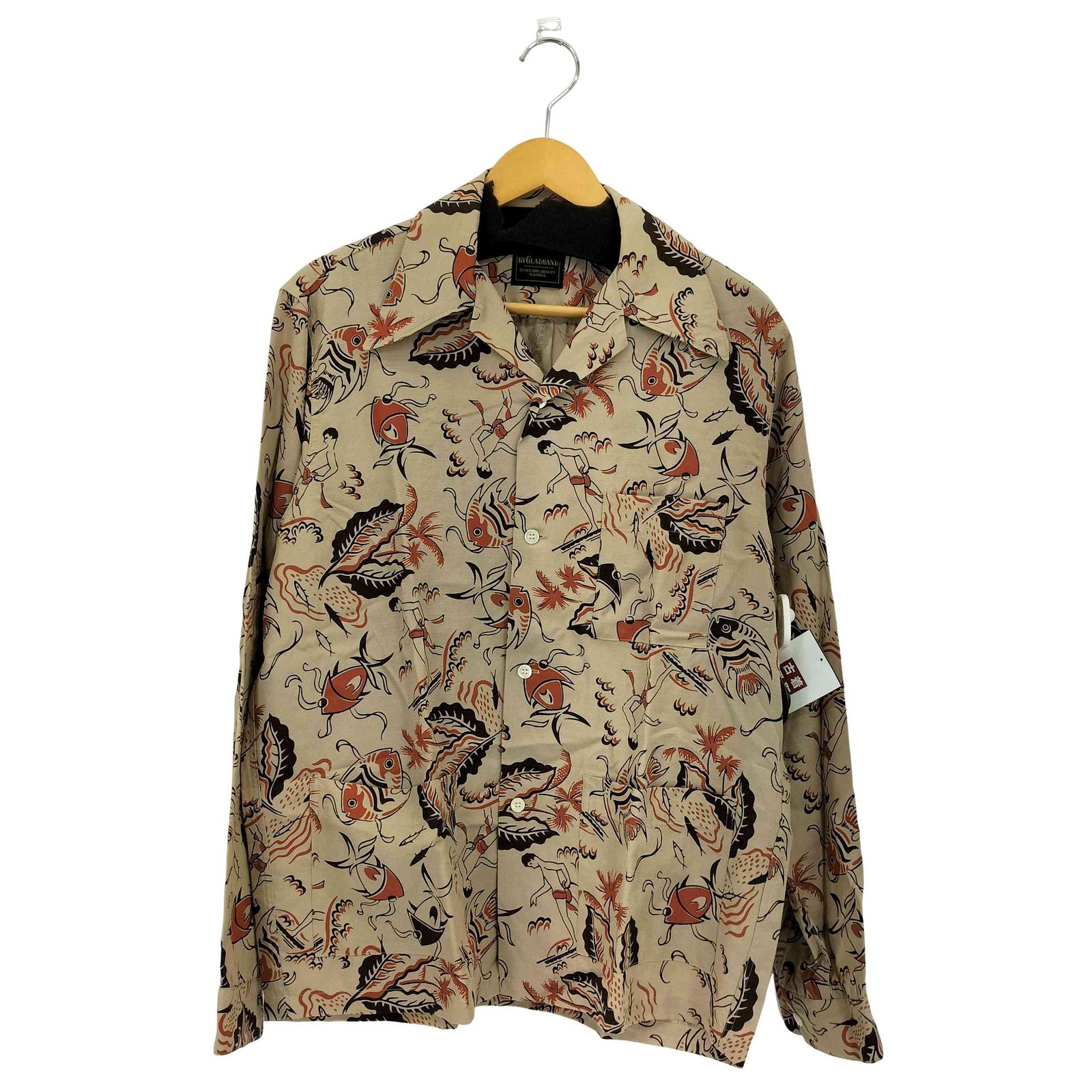 バイグラッドハンド BY GLADHAND SEA ISLAND - L/S COVERALL SHIRTS 総柄 長袖シャツ メンズ JPN：S