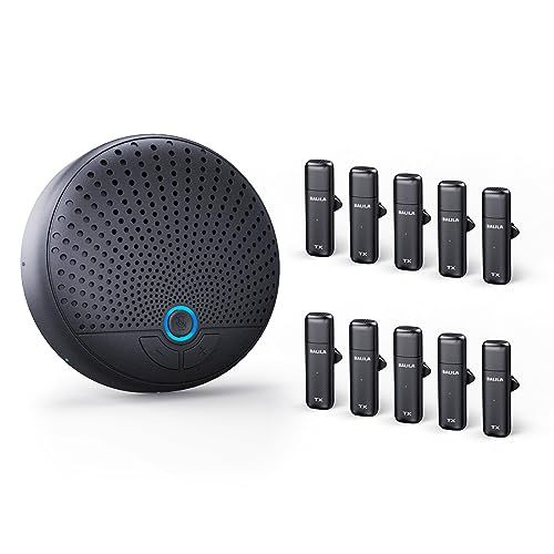 会議用マイクスピーカー、10~15人用10個のAIマイク付きUSBスピーカーフォン、360°音声ピックアップとノイズ低減、複数の主要プラットフォーム、Zoom、MS Teamと互換性あり、オンライン会議、ウェブ会議、ビデオ会議、在宅勤務、オン 371c0b07