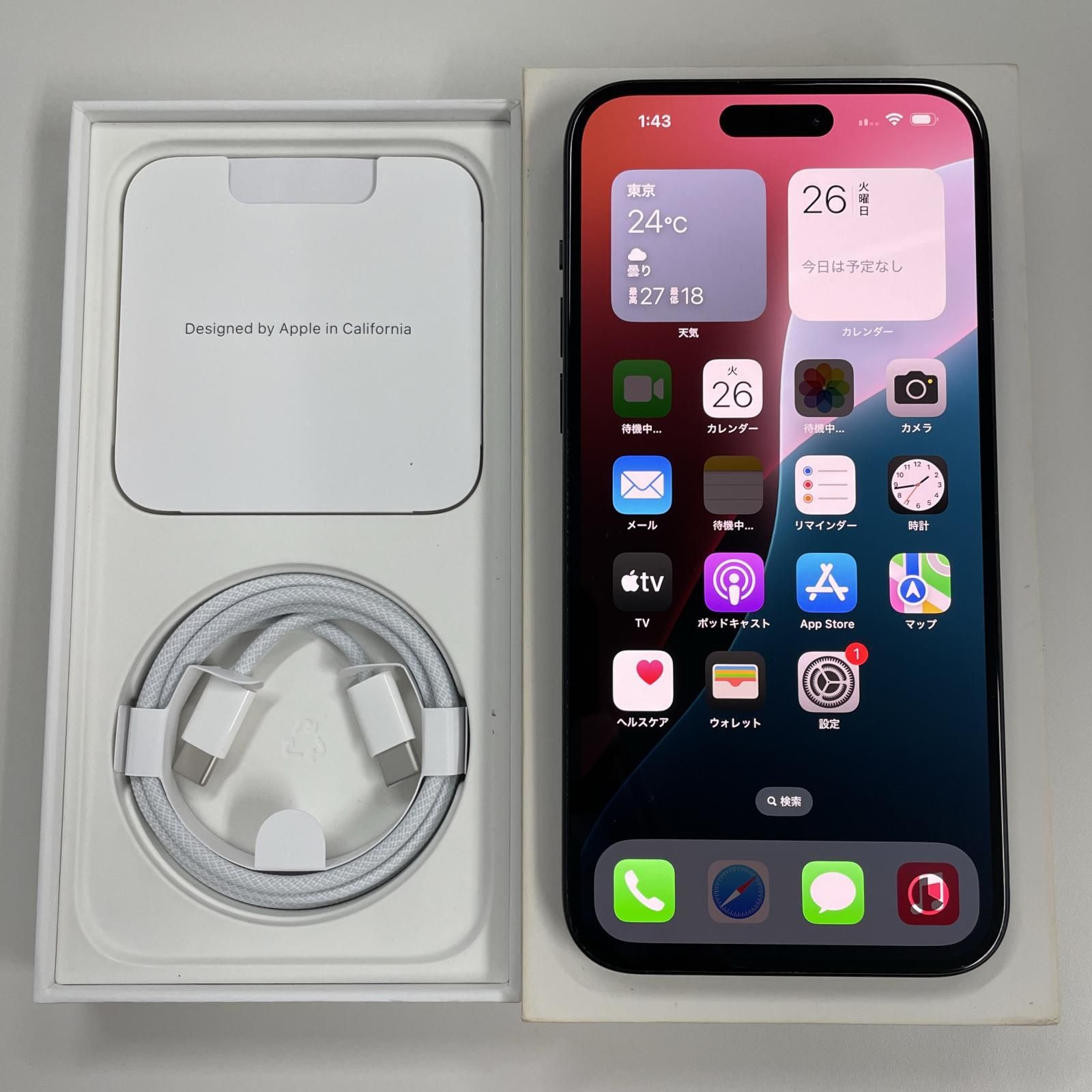 au iPhone 15 Plus 128GB ブラック