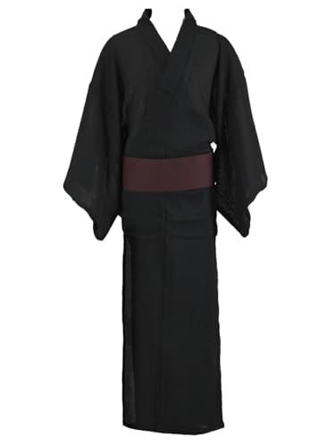 浴衣 メンズ 単品 [なごみや] 男物 綿 しじら織り 浴衣 大きいサイズ レトロ モダン シック かっこいい 高見え 夏祭り 夕涼み 花火 メンズe c8d208d9