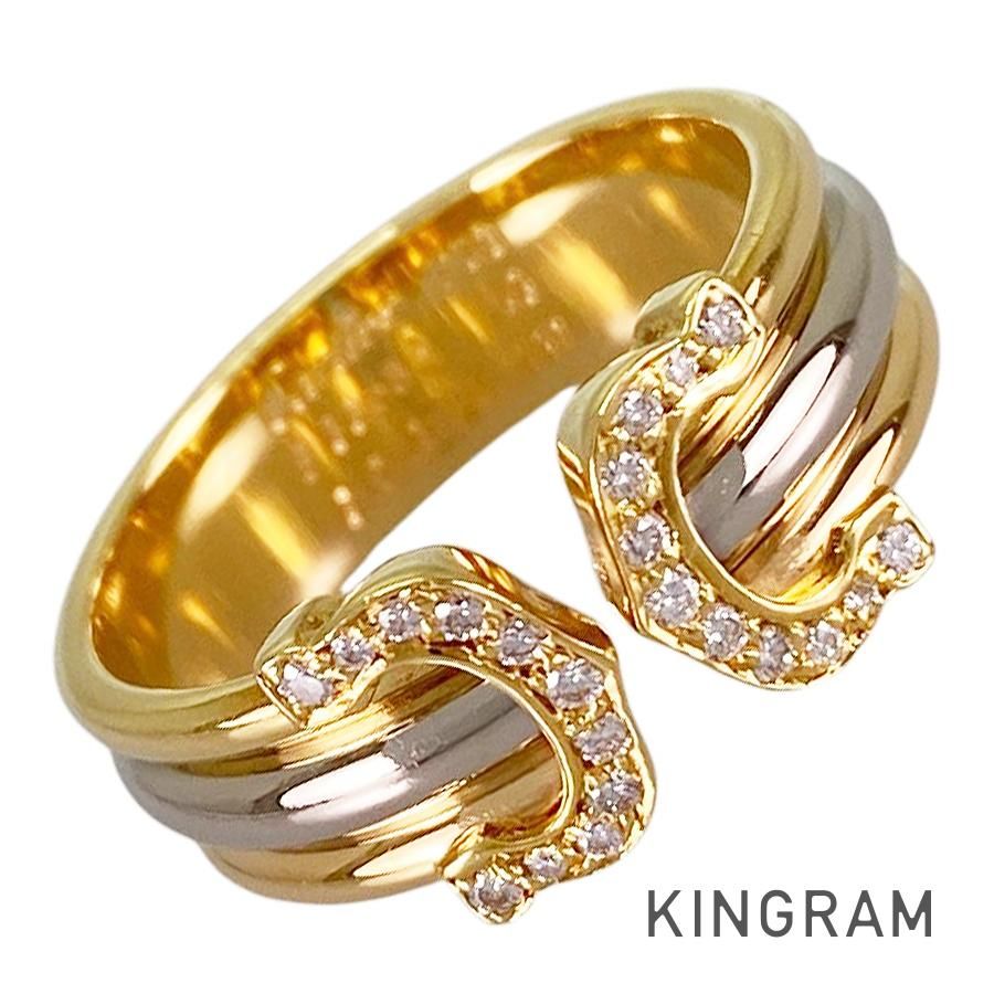 カルティエ Cartier 2C トリニティ K18YG ダイヤモンド 9.5号(49-50) リング ss【中古】