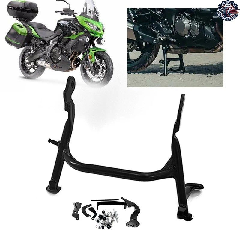 カワサキ KLE650 VERSYS 650 2015-2022 モーターサイクルセンターパーキングスタンド固定キックスタンドサポート強固ブラケットサポート