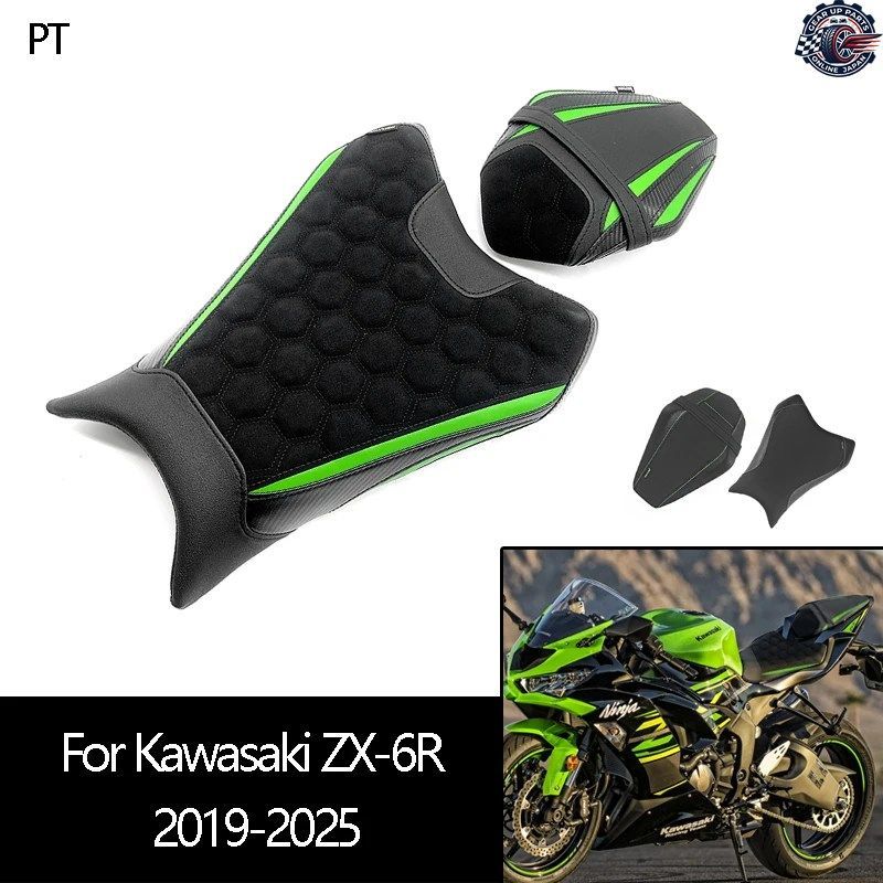 オートバイ用フロント/リアパッセンジャーシートピリオンクッション カワサキ ZX6R ZX-6R 636 2019 - 25