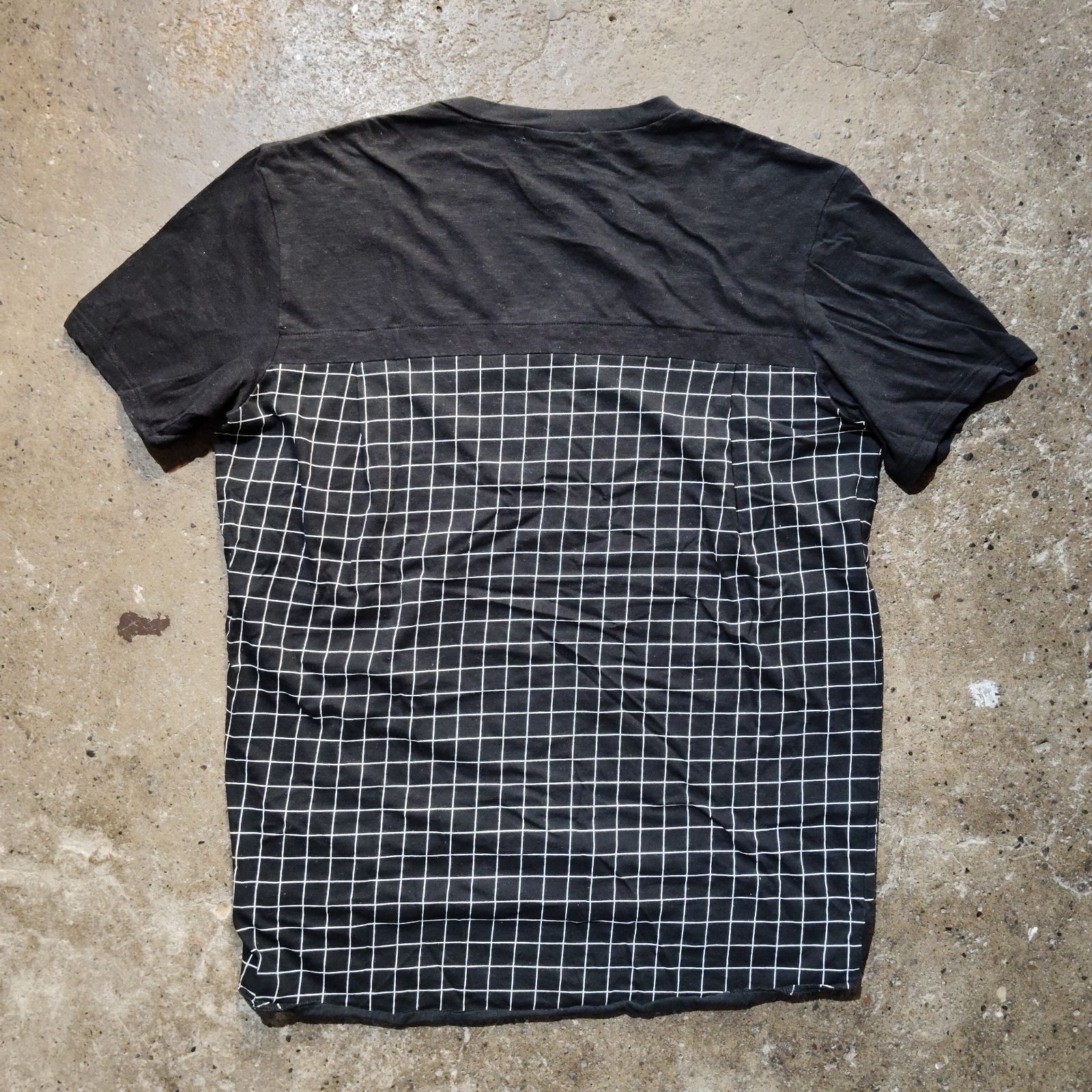 UNDERCOVERISM スパイダーチェック 切替 Vネック カットソー Tシャツ 
