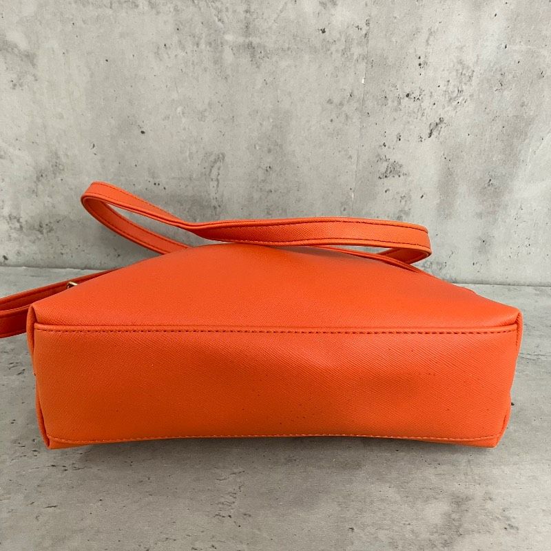 HAMANO キューブ型ハンドバッグ「カリーノ」オレンジ 濱野皮革工藝 HAMANO ハマノ ショルダーバッグ ハンドバッグ 2way