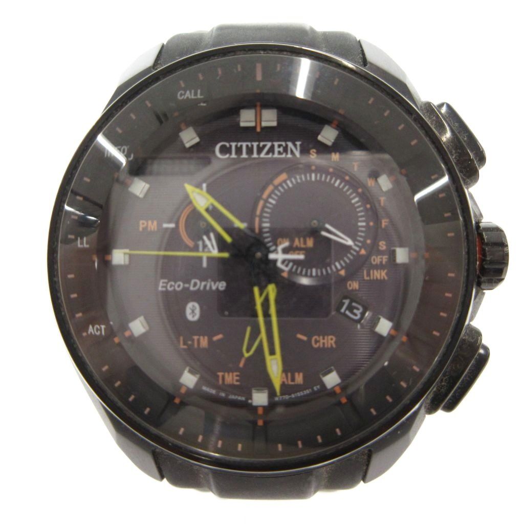シチズン CITIZEN Eco-Drive Bluetooth 腕時計 ウォッチ ソーラー アナログ 文字盤ブラック W770-S113920 /FF