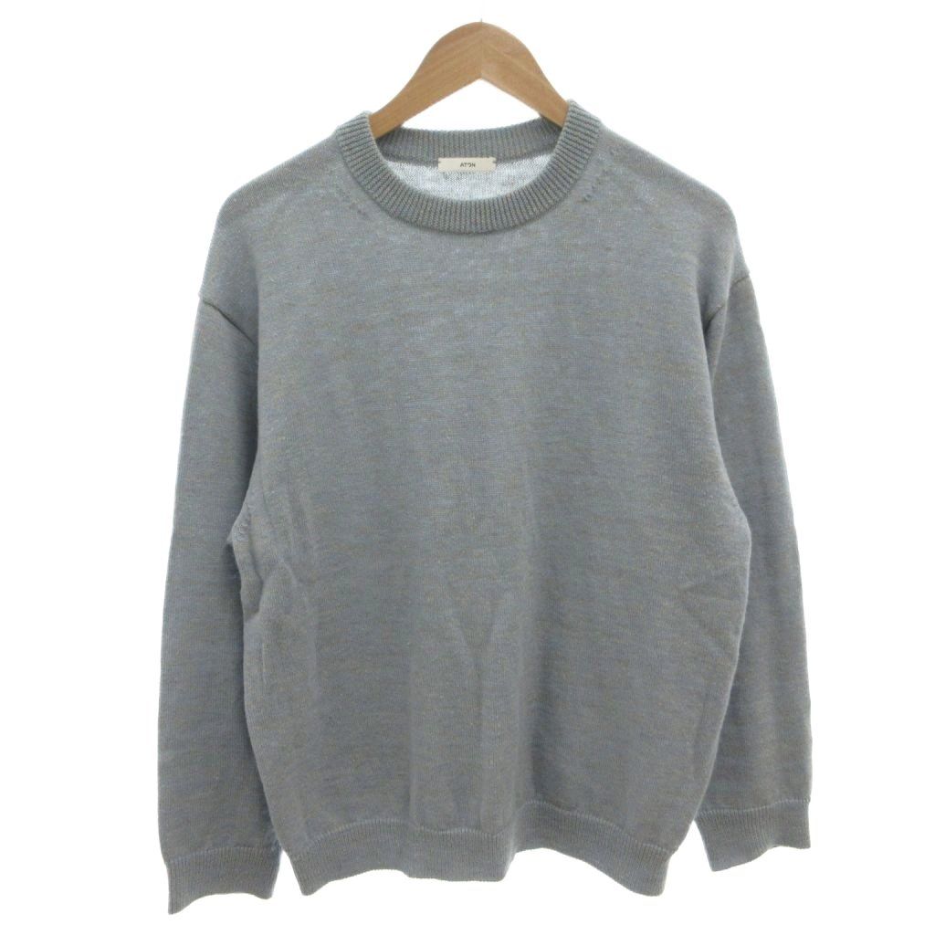 エイトン ATON BABY ALPACA LINEN クルーネックセーター ニット