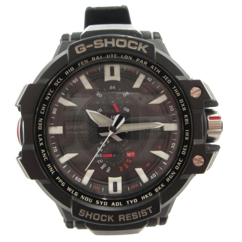 ジーショック G-SHOCK MASTER OF G - AIR スカイコックピット 腕時計 ウォッチ アナログ デイト 電波ソーラー 黒 ブラック GW-A1000-1JAF /FF
