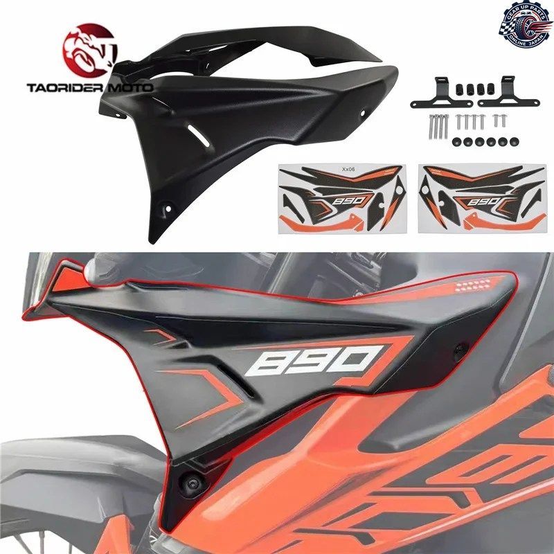 890 ADV フロントフェアリング サイドパネル ウィンドディフレクター ウインドスクリーン プレートカバー ステッカー付き KTM 890 ADVENTUR