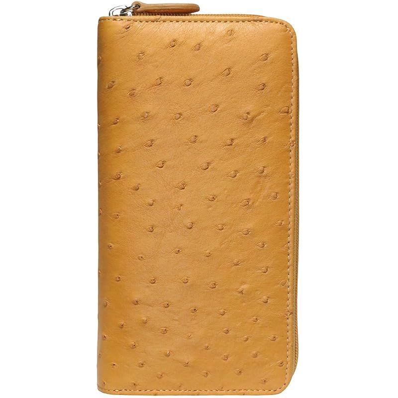 【新品】 [ベルクート] チェス オーストリッチ 財布 長財布 メンズ レディース 本物 オーストリッチ長財布 本革 本皮 レザー 皮 ラウンドファスナー ラウンドジップ ブランド 長サイフ 薄い 薄型 大容量 ブランド 人気 やわらかい ソフトレザー 高級