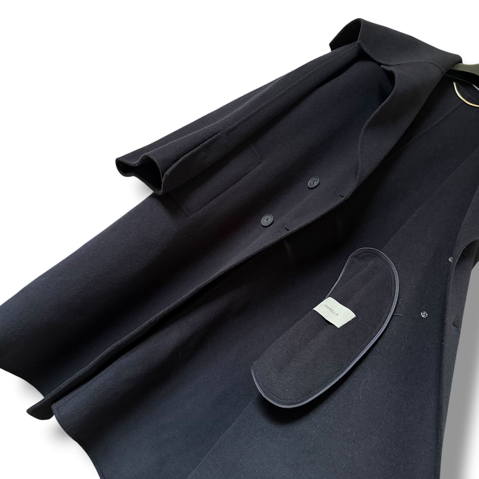 美品 人気クチートアマーノ マックスマーラ marella ロングコート 42