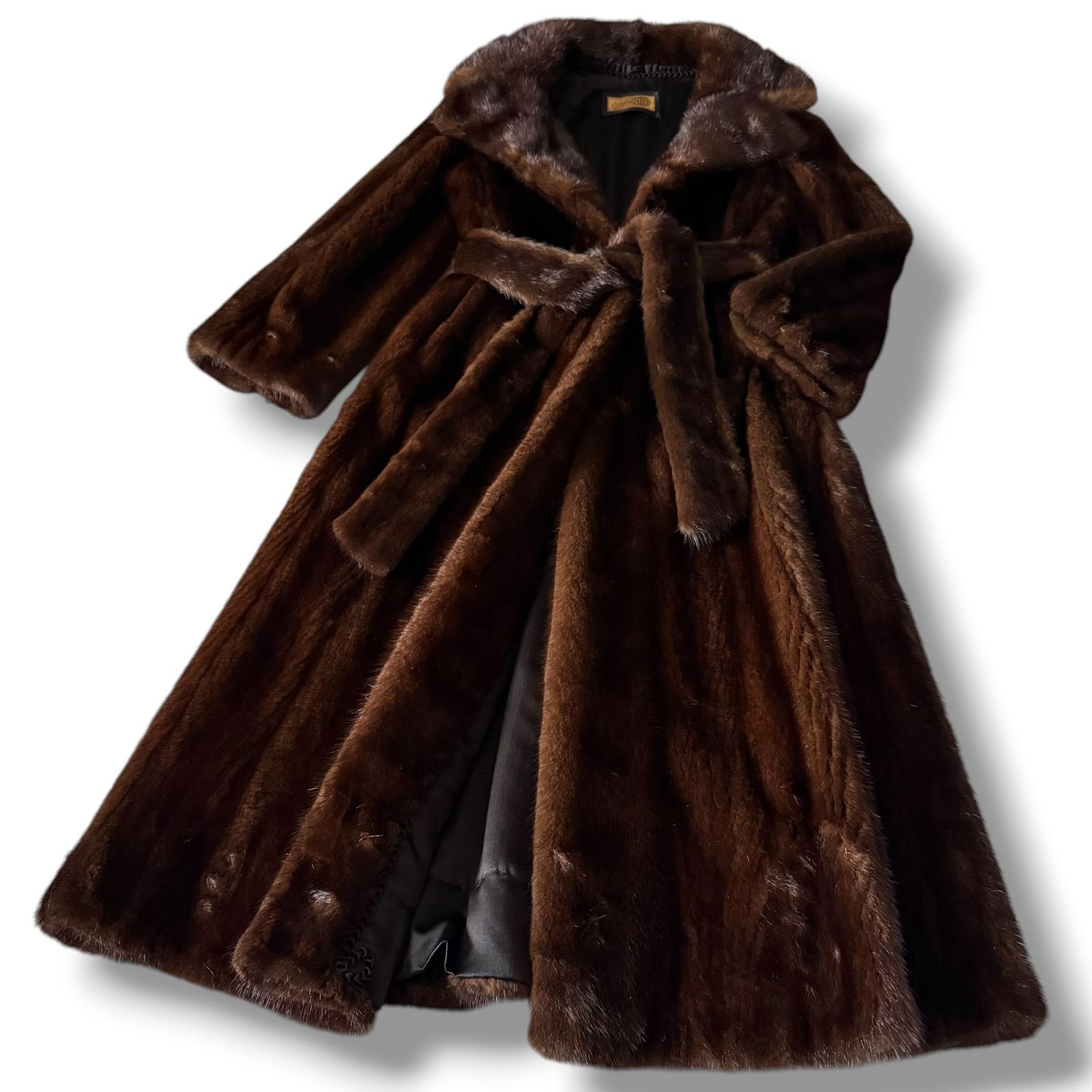 着丈114 ミンク MINK ロングコート Aライン 毛艶 ブラウン 着丈114 ミンク MINK ロングコート Aライン 毛艶 ブラウン レディース