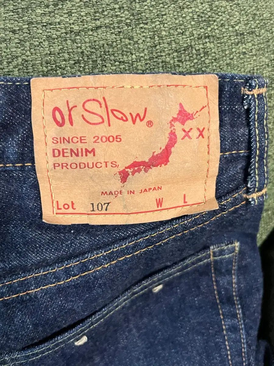オアスロウ 107 ワンウォッシュデニム 2サイズ