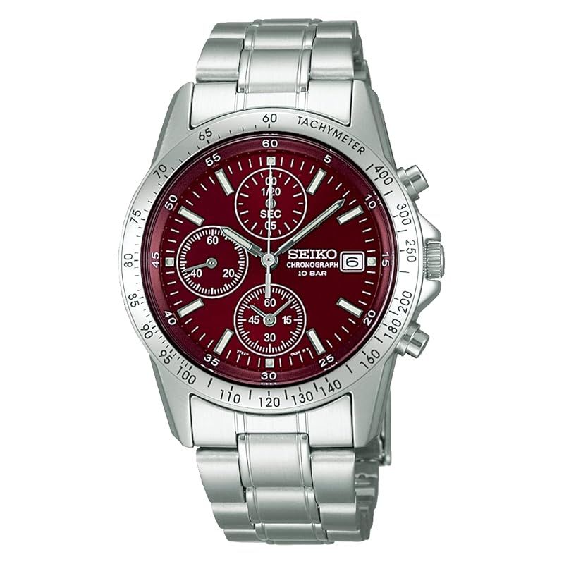 【新品】 [セイコーウオッチ]SEIKO SELECTION SBTQ045 メンズ腕時計 電池式クオーツ クロノグラフ機能・日付カレンダー搭載 文字盤レッド ステンレススチール 10気圧防水