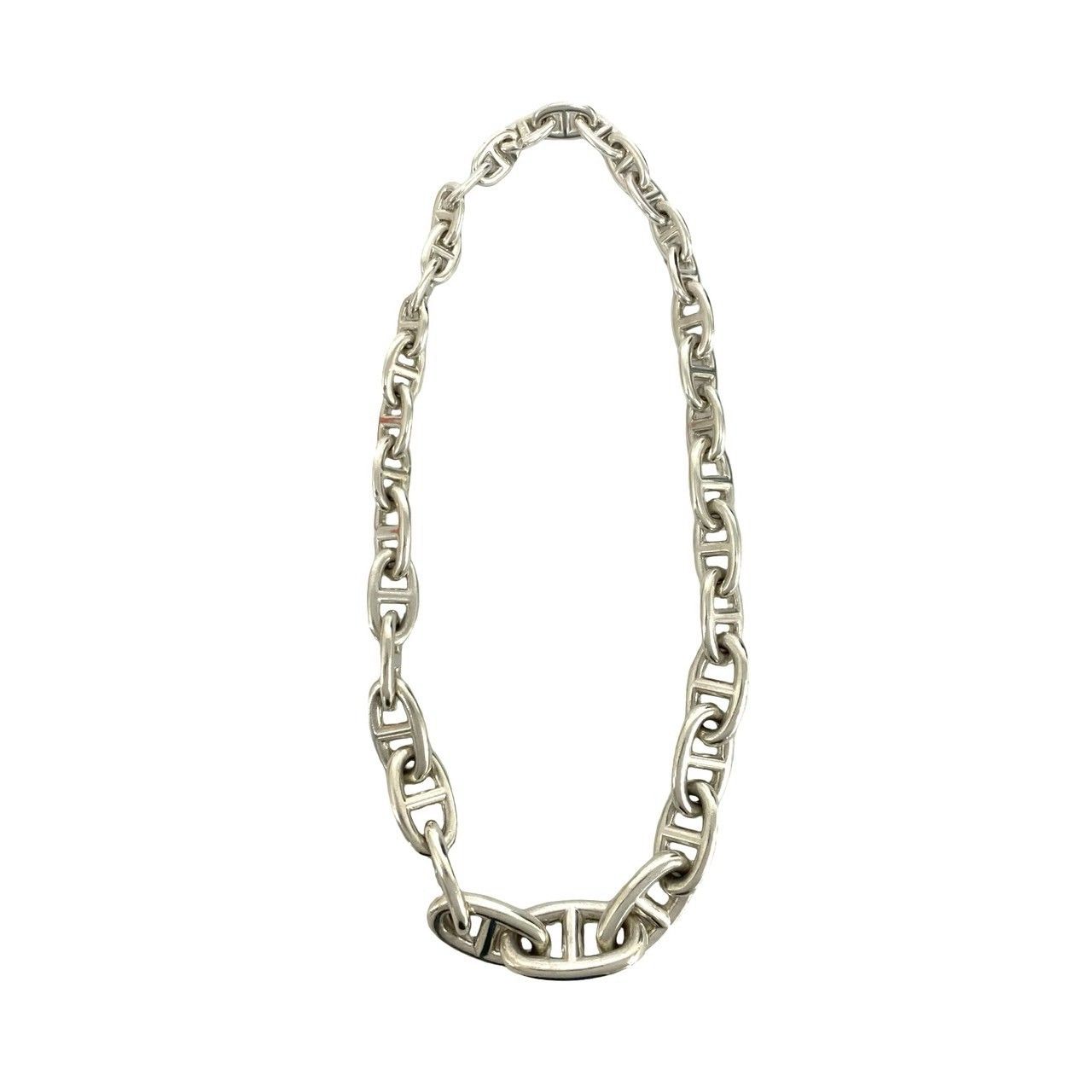 極 美品 HERMES エルメス シェーヌダンクル クレッシェンド ネックレス 