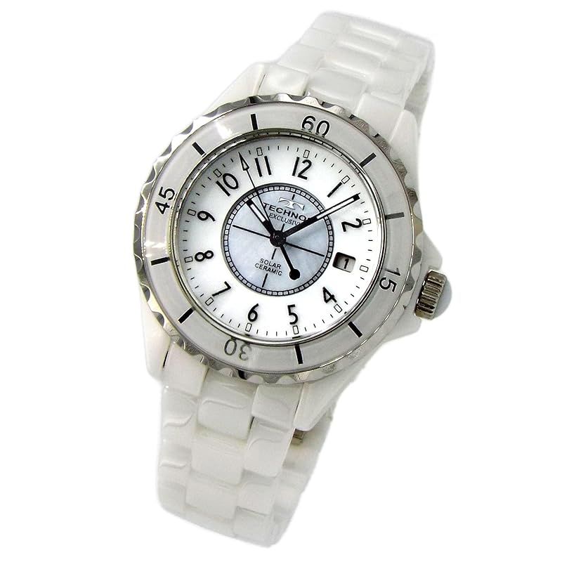 【新品】 TECHNOS SOLAR WATCH テクノス ソーラー セラミック 光発電 メンズ腕時計 ホワイト TAE9002ATW [並行輸入品]